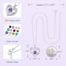 
                        
                          Cargar imagen en el visor de la galería, CDE Forever Love Heart Women Necklace 925 Sterling Silver Rose Gold Plated Birthstone Pendant Necklaces for Women - JOY2ESpree
                        
                      
