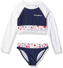 
                        
                          將圖片載入圖庫檢視器 Tommy Bahama Girls' Long Sleeve 2-Piece Rashguard Swimsuit Bathing Suit
                        
                      