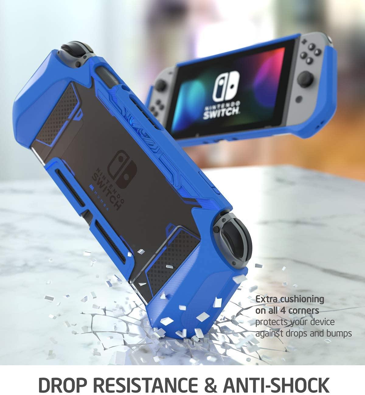 Mumba Dockable Case Compatible for Nintendo Switch, [Blade Series] TPU Grip Protective Cover Case with Ergonomic Design and Comfort Grip (Clear) - JOY2ESpree