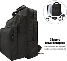 
                        
                          Load image into Gallery viewer, PS5 Carrying Case Portable Shockproof PS5 Travel Bag Compatible with Playstation 5 Console, 3 Layers Travel Backpack Large Capacity Storage Bag - JOY2ESpree
                        
                      