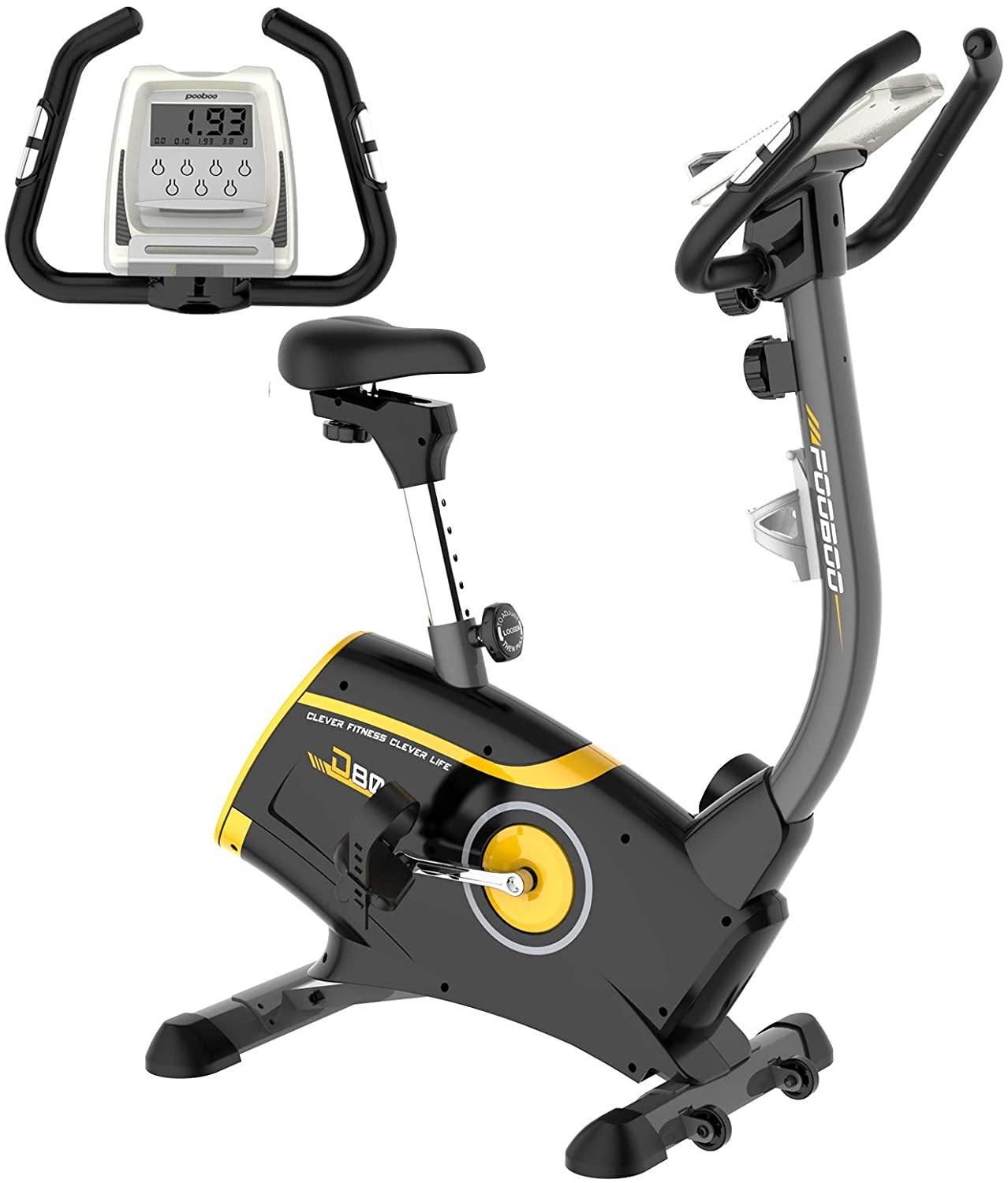JKANGFIT Exercise Bike Stationary Bikes with 8-Level Magnetic Resistance and LCD Monitor, Indoor Cycling Bike 300 LB Capacity Upright Workout Bike - JOY2ESpree