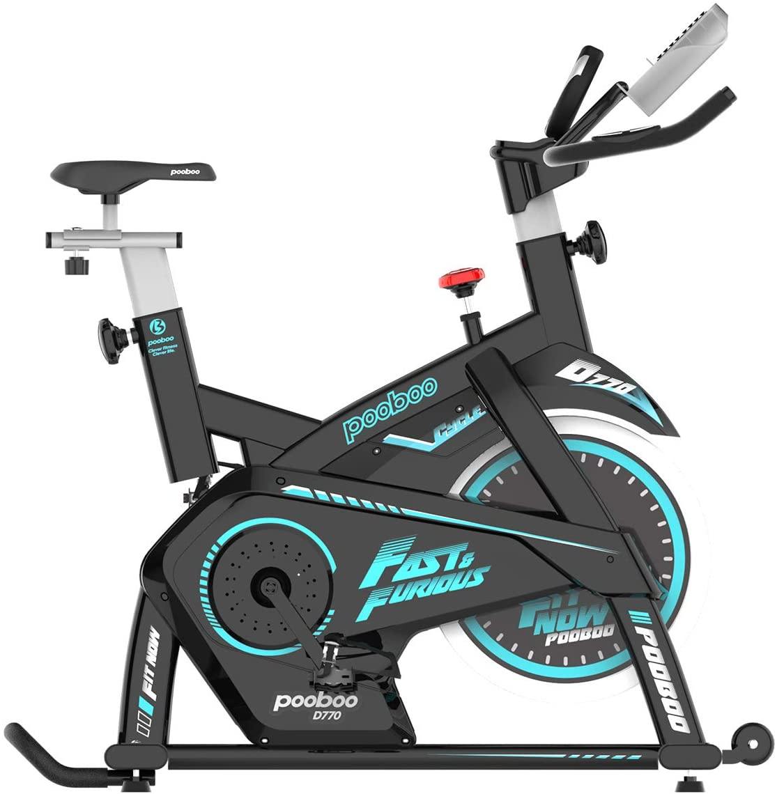 pooboo Magnetic Exercise Bike Stationary 330 Lbs Weight Capacity Indoor Cycling Bike - JOY2ESpree