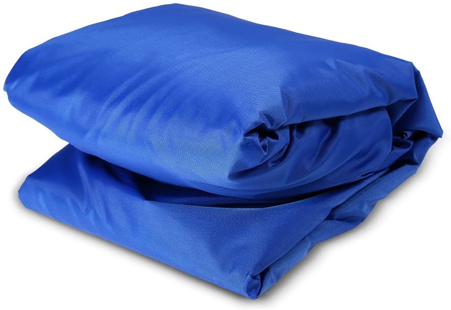 Blusea Waterproof Kayak Cover, 6.8-19.6ft UV Resistant Kayak Canoe Cover - Professional Boat Storage Cover Shield, Blue/Grey [8 Size]