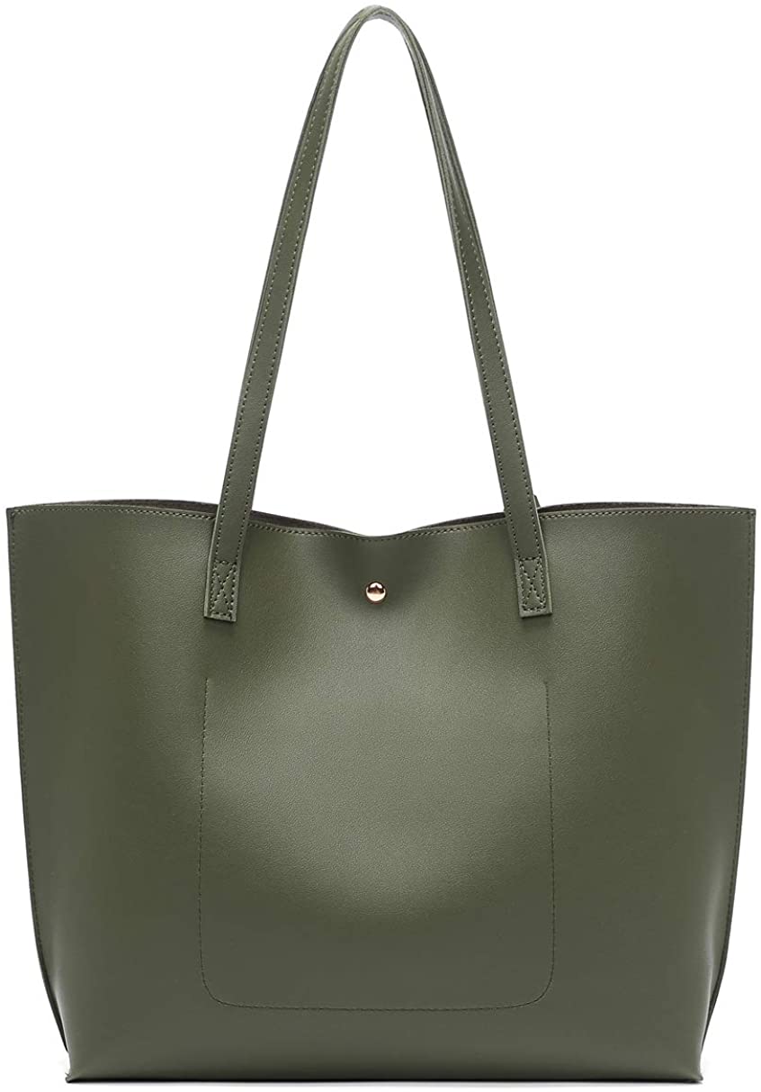 Women's Soft Faux Leather Tote Shoulder Bag from Dreubea, Big Capacity Tassel Handbag