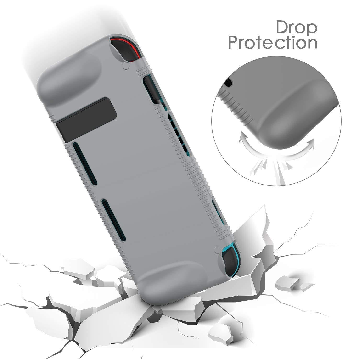 Semeving for Nintendo Switch Case with Tempered Glass Screen Protector for Boy/Girl/Men/Woman/Kids(Black with Screen Protector) … - JOY2ESpree