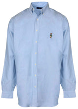 
                        
                          Load image into Gallery viewer, Ralph Lauren Polo Mens Big and Tall Classic Fit Bear Oxford Shirt (2XLT, Blue/White)
                        
                      