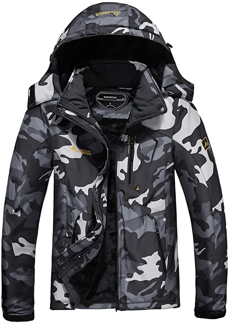 MOERDENG Men's Waterproof Ski Jacket Warm Winter Snow Coat Mountain Windbreaker Hooded Raincoat Snowboarding Jackets
