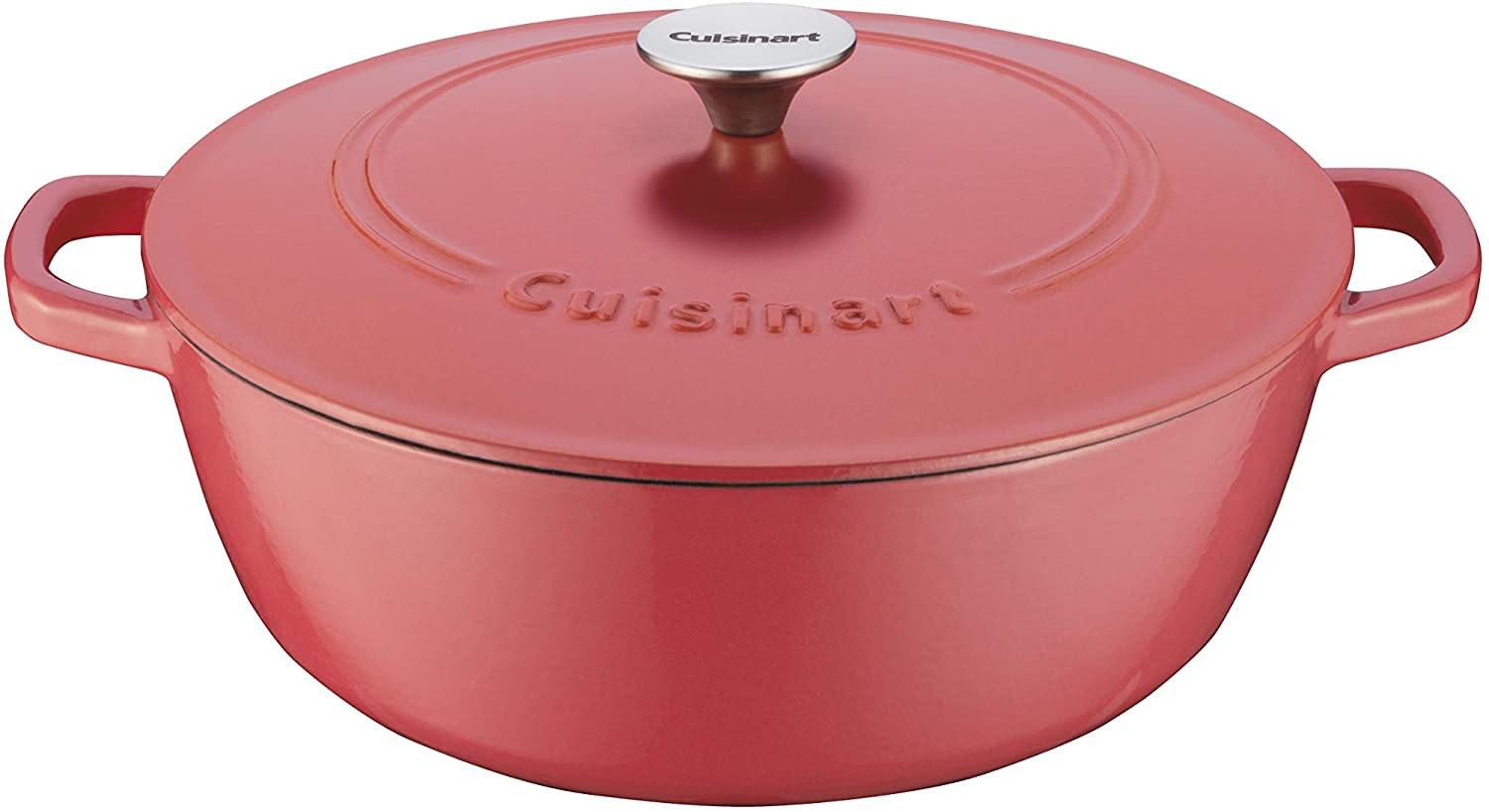 Cuisinart Cast Iron Casserole, Terracotta Orange, 5.5 Quart - JOY2ESpree