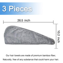 
                        
                          Load image into Gallery viewer, Vinker 3 Pack Hair Towel Wrap, Microfiber Quick Drying Hair Towels, Bath Dryer Caps, Bath Hair Drying Towel, Quick Dryer Hat for Women Girls
                        
                      