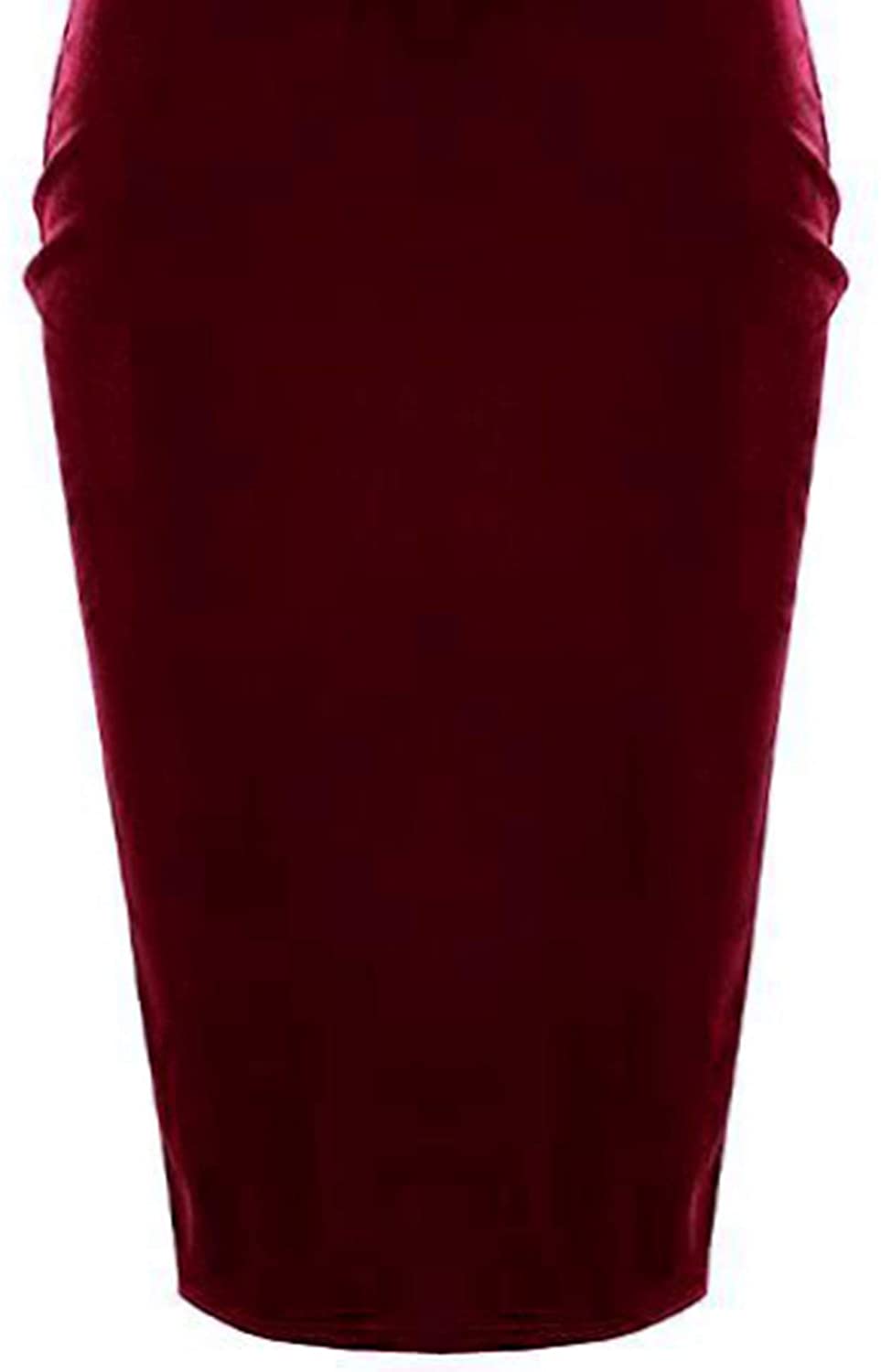 GownTown 1950s Style Butterfly Sleeve Velvet Pencil Dress