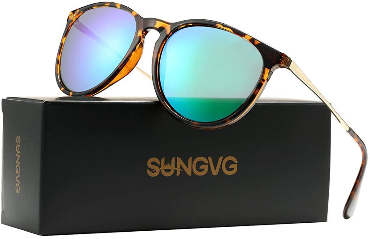SUNGVG Polarized Sunglasses for Women Classic Round Retro Sun Glasses - JOY2ESpree