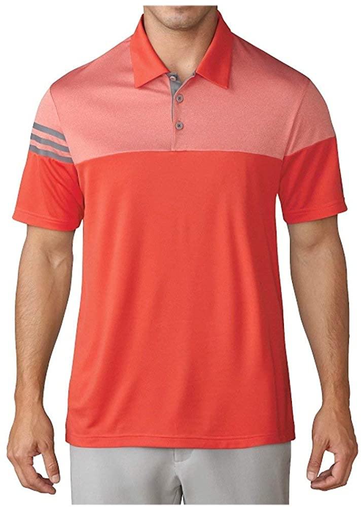 adidas Golf Men's 3-Stripes Heather Block Polo - JOY2ESpree
