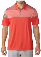 
                        
                          Load image into Gallery viewer, adidas Golf Men's 3-Stripes Heather Block Polo - JOY2ESpree
                        
                      