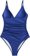
                        
                          Load image into Gallery viewer, CUPSHE Women's One Piece Swimsuit Tummy Control V Neck Two Piece Bathing Suits - JOY2ESpree
                        
                      