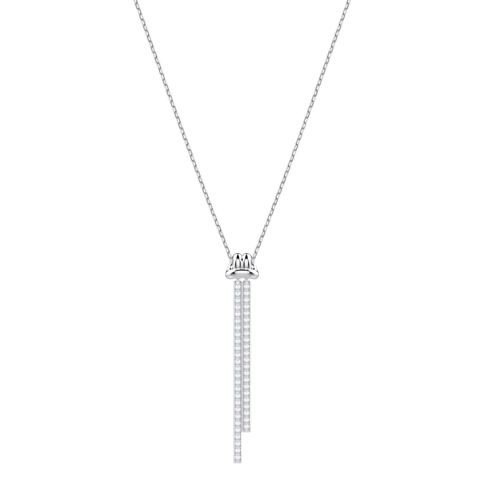 SWAROVSKI Crystal Lifelong Rhodium-Plated Drop Necklace - JOY2ESpree