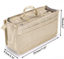 
                        
                          Load image into Gallery viewer, BTSKY New Printing Handbag Organizers Inside Purse Insert-High Capacity 13 Pockets Bag Tote Organizer with Handle Peacock Flower
                        
                      