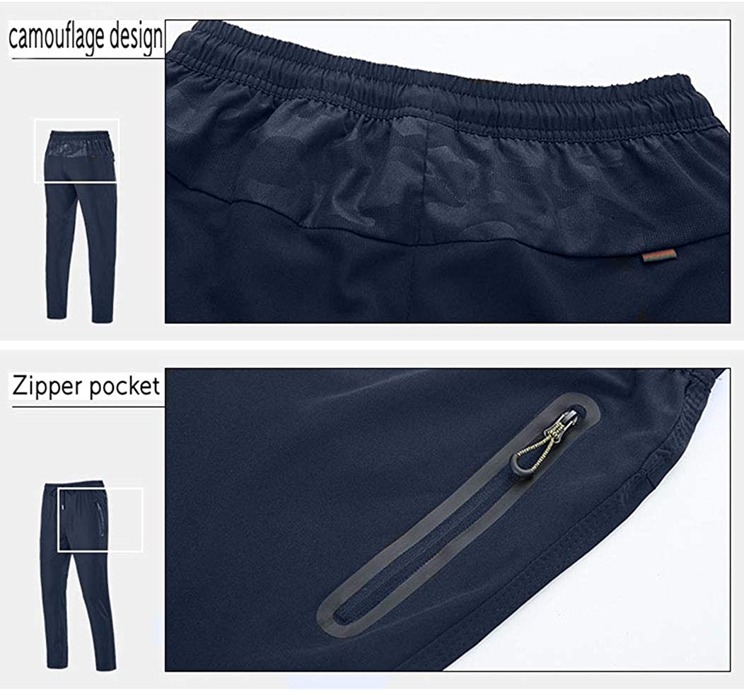 Rdruko Men's Jogger Casual Pants Lightweight Breathable Quick Dry Hiking Running Outdoor Sports Pants