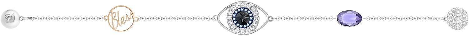 Swarovski Women's Symbols Evil Eye, Flower, Feather, Moon, Heart, Lucky Charm, Faith, Dragonfly Crystal Bracelet Collection - JOY2ESpree