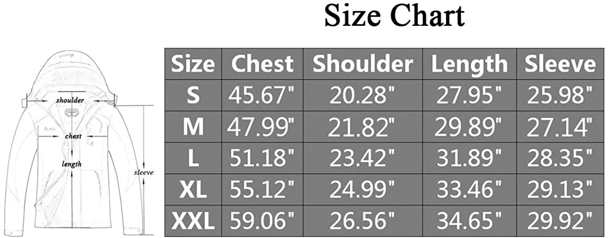 MOERDENG Men's Waterproof Ski Jacket Warm Winter Snow Coat Mountain Windbreaker Hooded Raincoat Snowboarding Jackets