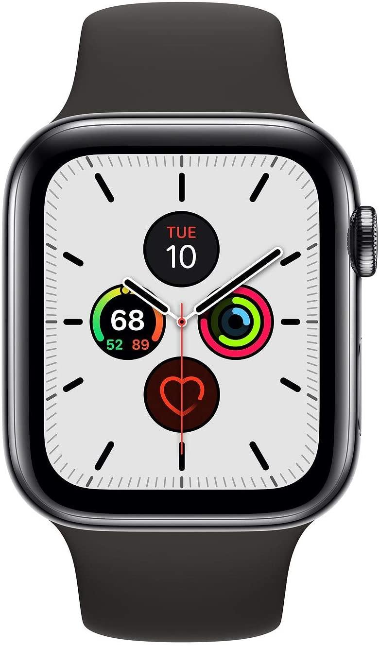 Apple Watch Series 5 (GPS + Cellular, 40MM) - Gold Aluminum Case with Pink Sand Sport Band (Renewed) - JOY2ESpree