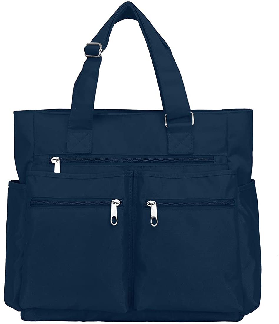 Canvas Tote Bag Waterproof Nylon Multi Pocket Shoulder Bags Laptop Work Bag Teacher Purse and Handbags for Women & Men
