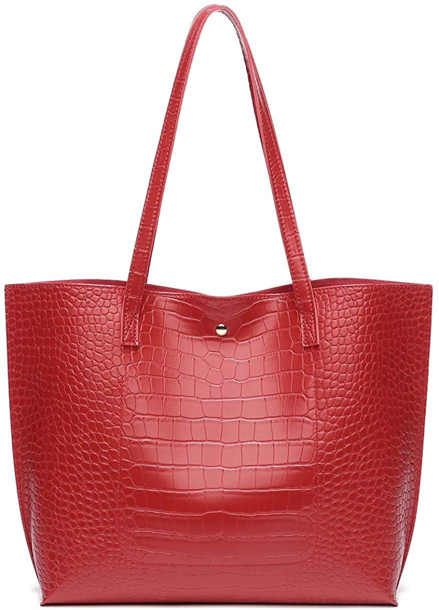 Women's Soft Faux Leather Tote Shoulder Bag from Dreubea, Big Capacity Tassel Handbag