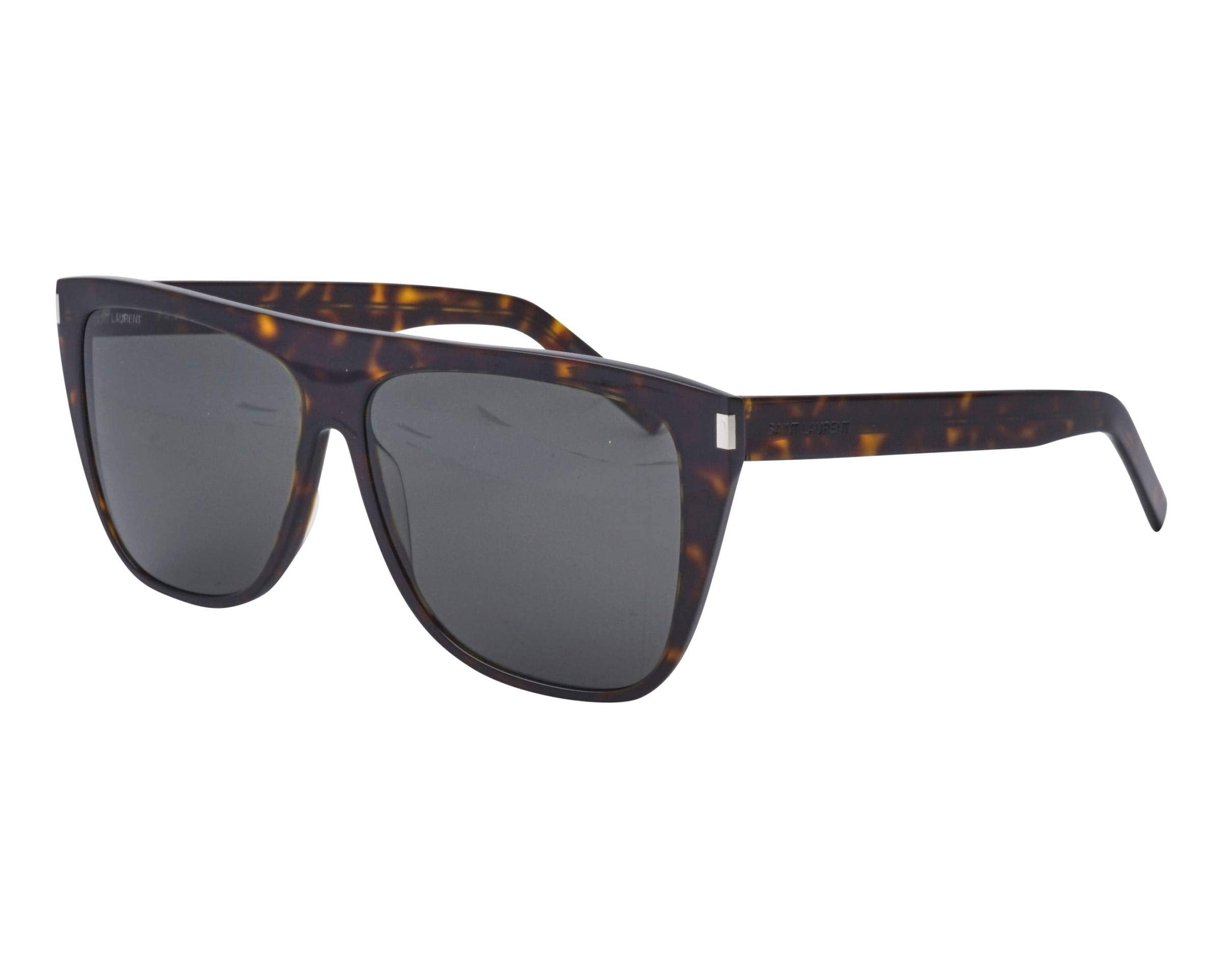 Saint Laurent SL1 002 Havana/Grey SLIM Rectangle Sunglasses Lens Category 3 S