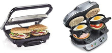 
                        
                          गैलरी व्यूवर में इमेज लोड करें, Hamilton Beach Panini Press, Sandwich Maker &amp; Electric Indoor Grill, Upright Storage, Nonstick Easy Clean Grids, Stainless Steel (25410) - JOY2ESpree
                        
                      