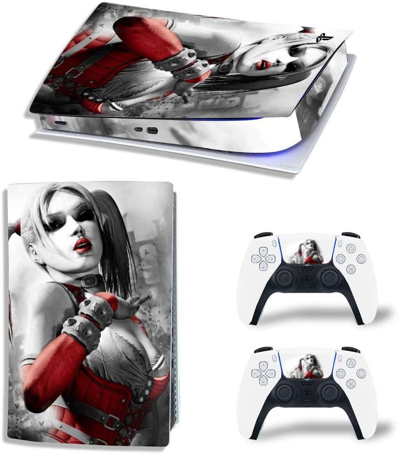 Mmoptop PS5 Skin for Playstation 5 Disc Version Console and Controller Vinyl Cover Skins Wrap - Black Pan-Ther - JOY2ESpree