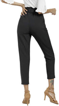 
                        
                          Load image into Gallery viewer, Freeprance Women's Pants Casual Trouser Paper Bag Pants Elastic Waist Slim Pockets
                        
                      