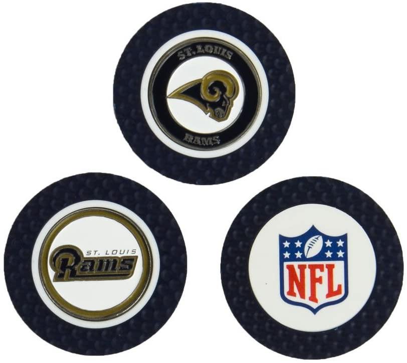 Team Golf NFL Golf Chip Ball Markers (3 Count), Poker Chip Size with Pop Out Smaller Double-Sided Enamel Markers - JOY2ESpree