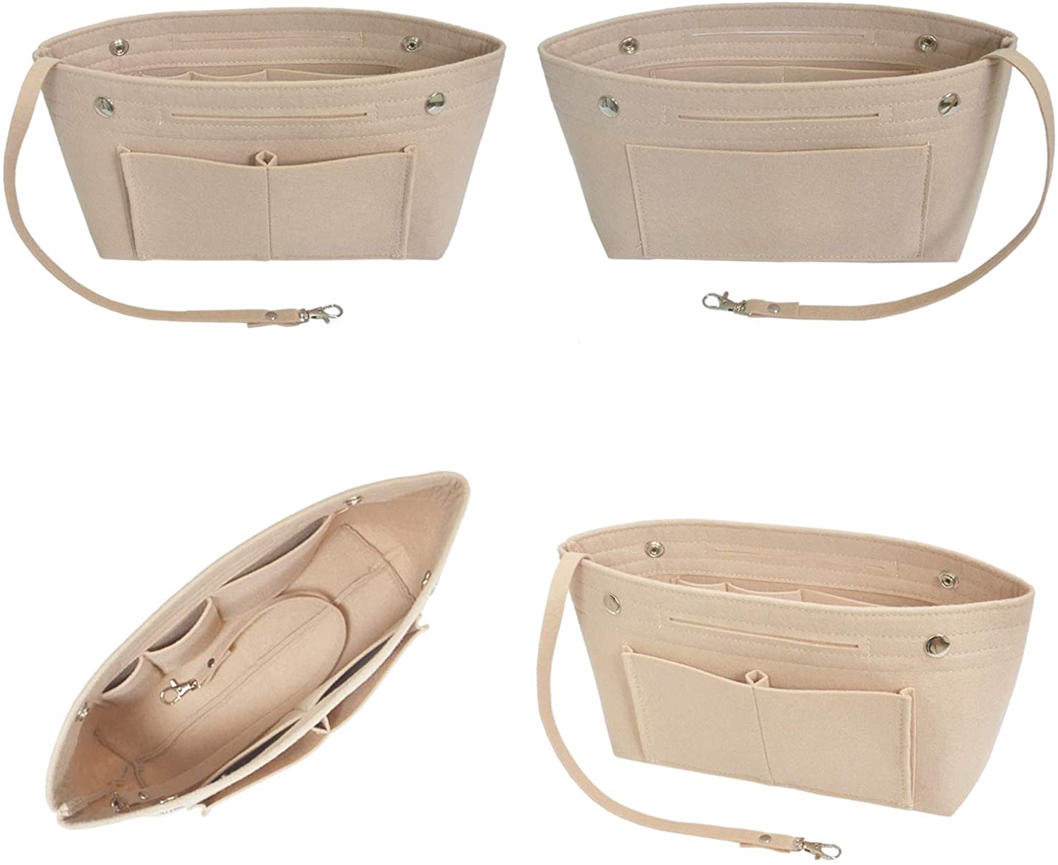 YIICOOLY Felt Tote Handbag Purse Organizer Insert Divider Shaper Bag in Bag