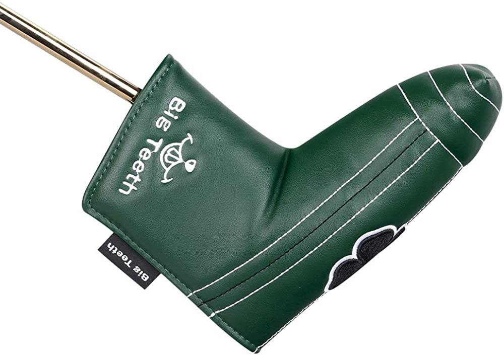 Big Teeth Golf Blade Putter Cover Headcover Club Protector Magnetic Bar Closure for Scotty Cameron Taylormade Odyssey - JOY2ESpree