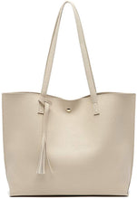 
                        
                          將圖片載入圖庫檢視器 Women's Soft Faux Leather Tote Shoulder Bag from Dreubea, Big Capacity Tassel Handbag
                        
                      