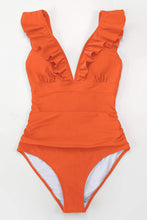 
                        
                          Muat gambar ke penampil Galeri, CUPSHE Women's V Neck One Piece Swimsuit Ruffled Lace Up Monokini
                        
                      