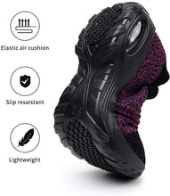 
                        
                          Load image into Gallery viewer, STQ Slip On Breathe Mesh Walking Shoes Women Fashion Sneakers Comfort Wedge Platform Loafers
                        
                      