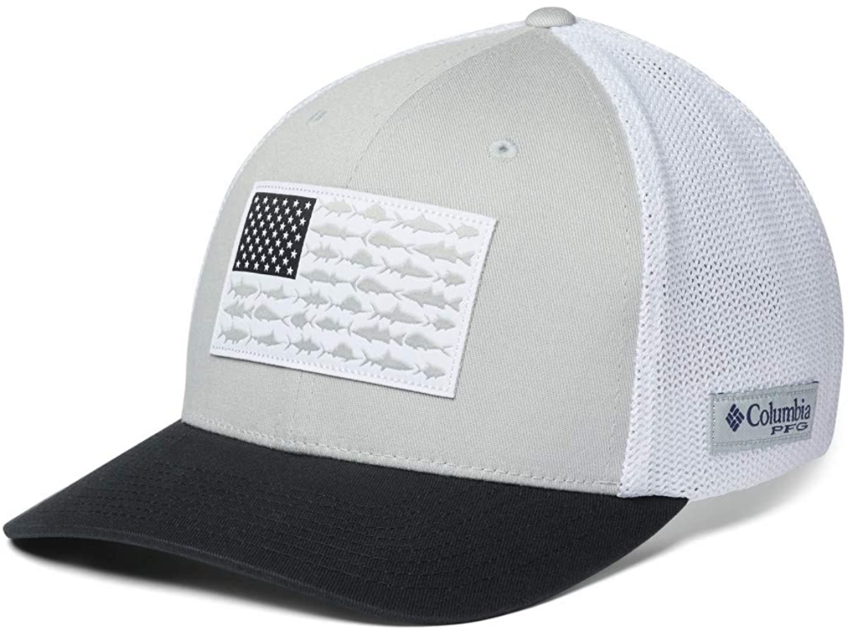 Columbia Unisex-Adult PFG Mesh Fish Flag Ball Cap