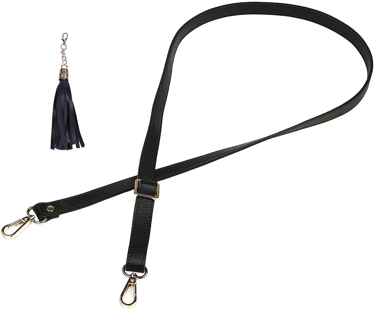 VanEnjoy Full Grain Leather Adjustable Replacement Strap for Crossbody Bag Purse, 26-51"Long 0.71"Wide