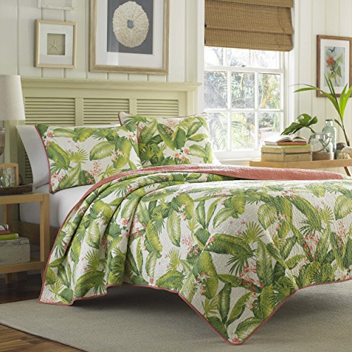 Tommy Bahama Aregada Dock Quilt Set, King, Ecru