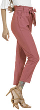 
                        
                          Load image into Gallery viewer, Freeprance Women's Pants Casual Trouser Paper Bag Pants Elastic Waist Slim Pockets
                        
                      