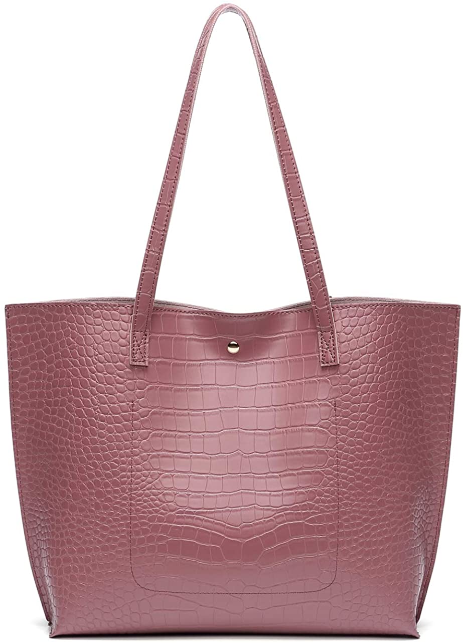 Women's Soft Faux Leather Tote Shoulder Bag from Dreubea, Big Capacity Tassel Handbag