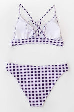 
                        
                          Load image into Gallery viewer, CUPSHE Women’s Bikini Swimsuit Stripe V Neck Back Cross Two Piece Bathing Suit
                        
                      