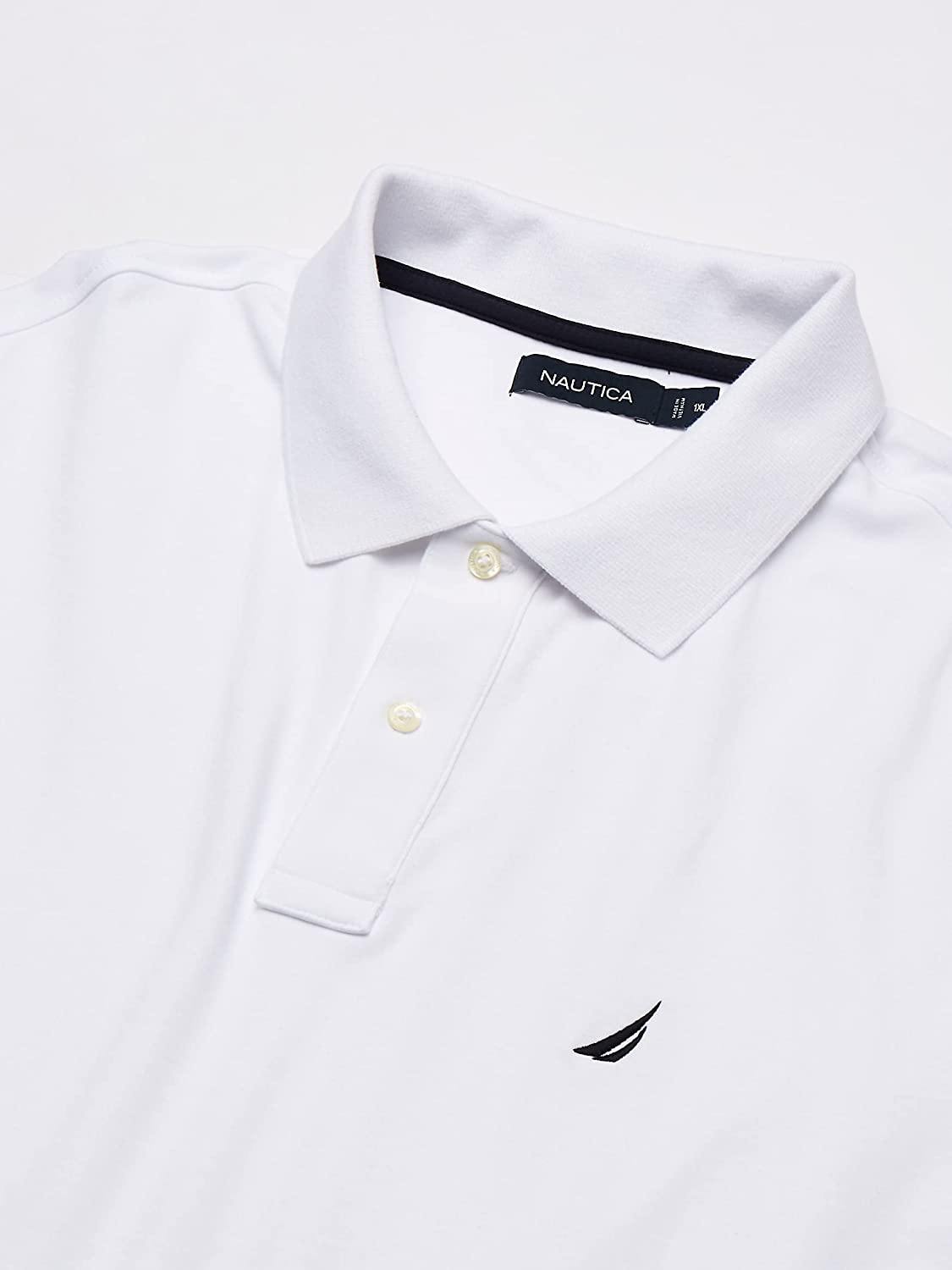 Nautica Men's Classic Fit Short Sleeve Solid Soft Cotton Polo Shirt - JOY2ESpree