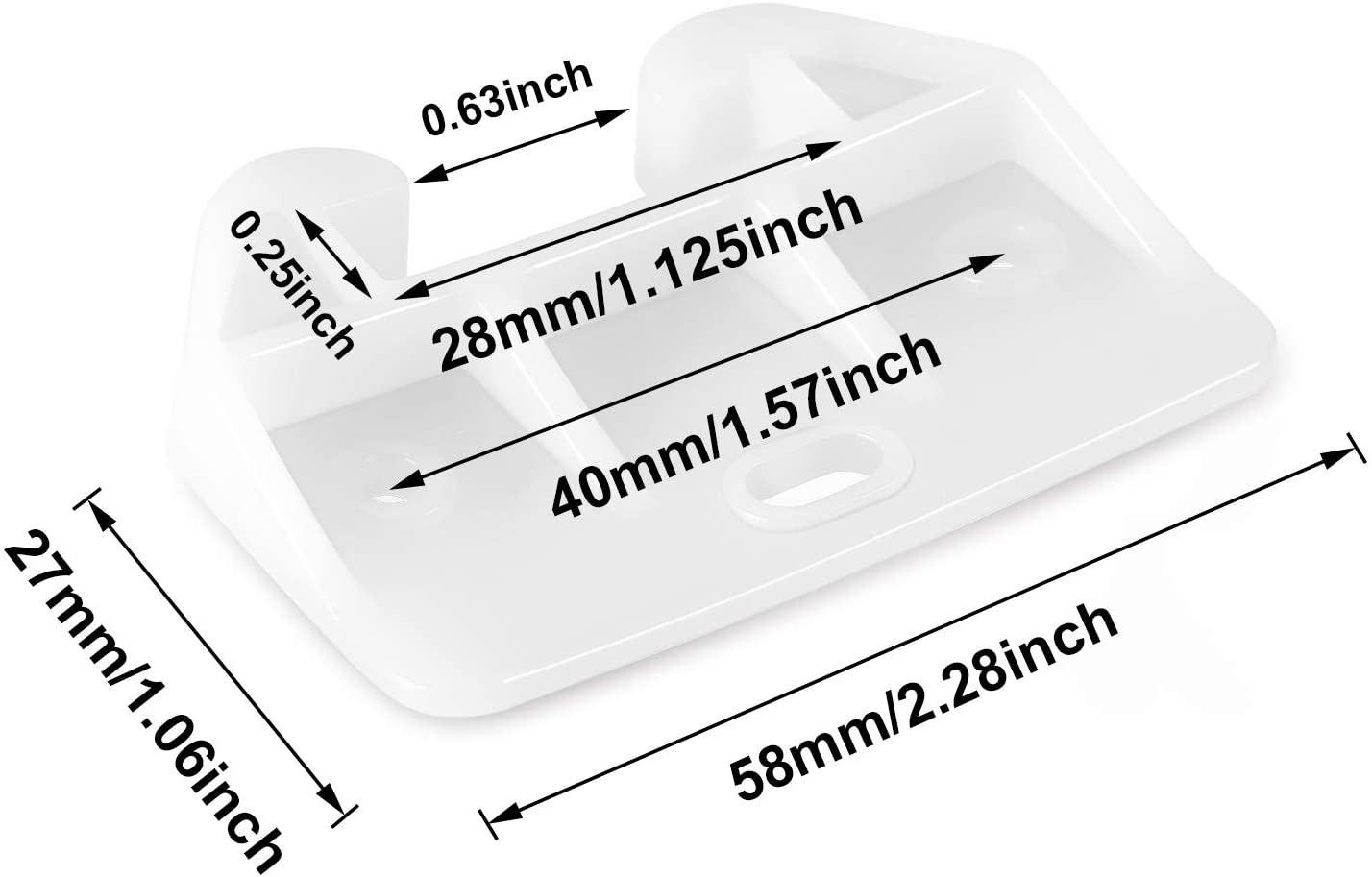 Maitys Plastic Drawer Guides Drawer Track Guides Replacement Furniture Parts for Dressers, Hutches and Drawer Systems, White (10)