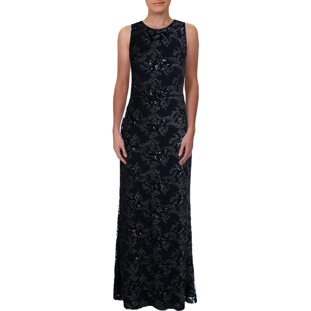 LAUREN RALPH LAUREN Womens Tulle Embroidered Evening Dress