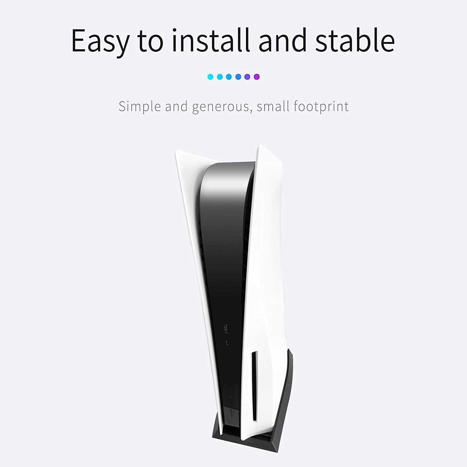 Vertical Stand Holder for PS5 Digital Edition, Stand Cooler for Sony Playstation 5 DE Console with Built-in Air Vents and Non-Slip Feet - JOY2ESpree