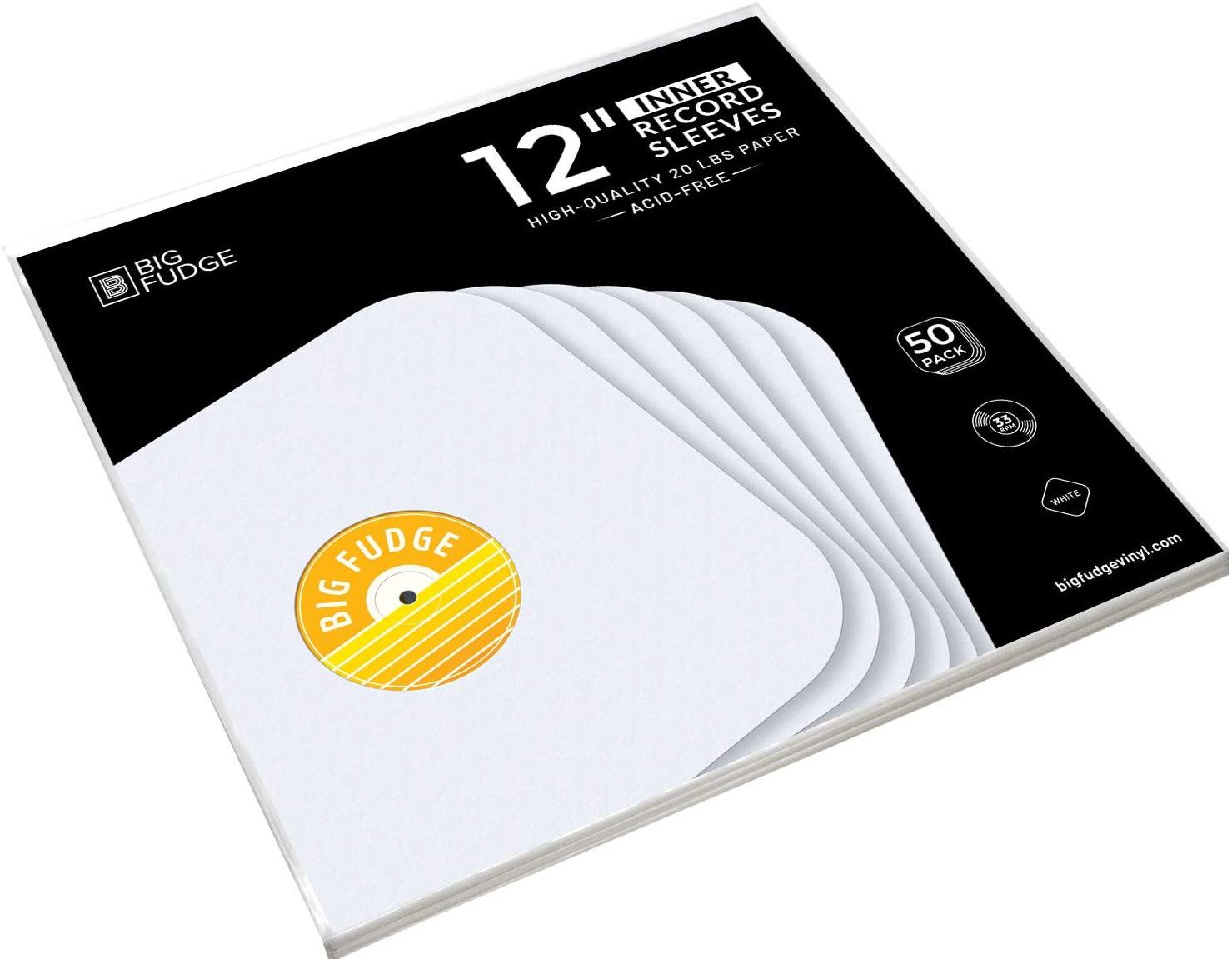 Big Fudge Vinyl Record Inner Sleeves 50x | Made from Heavyweight & Acid Free Paper - JOY2ESpree