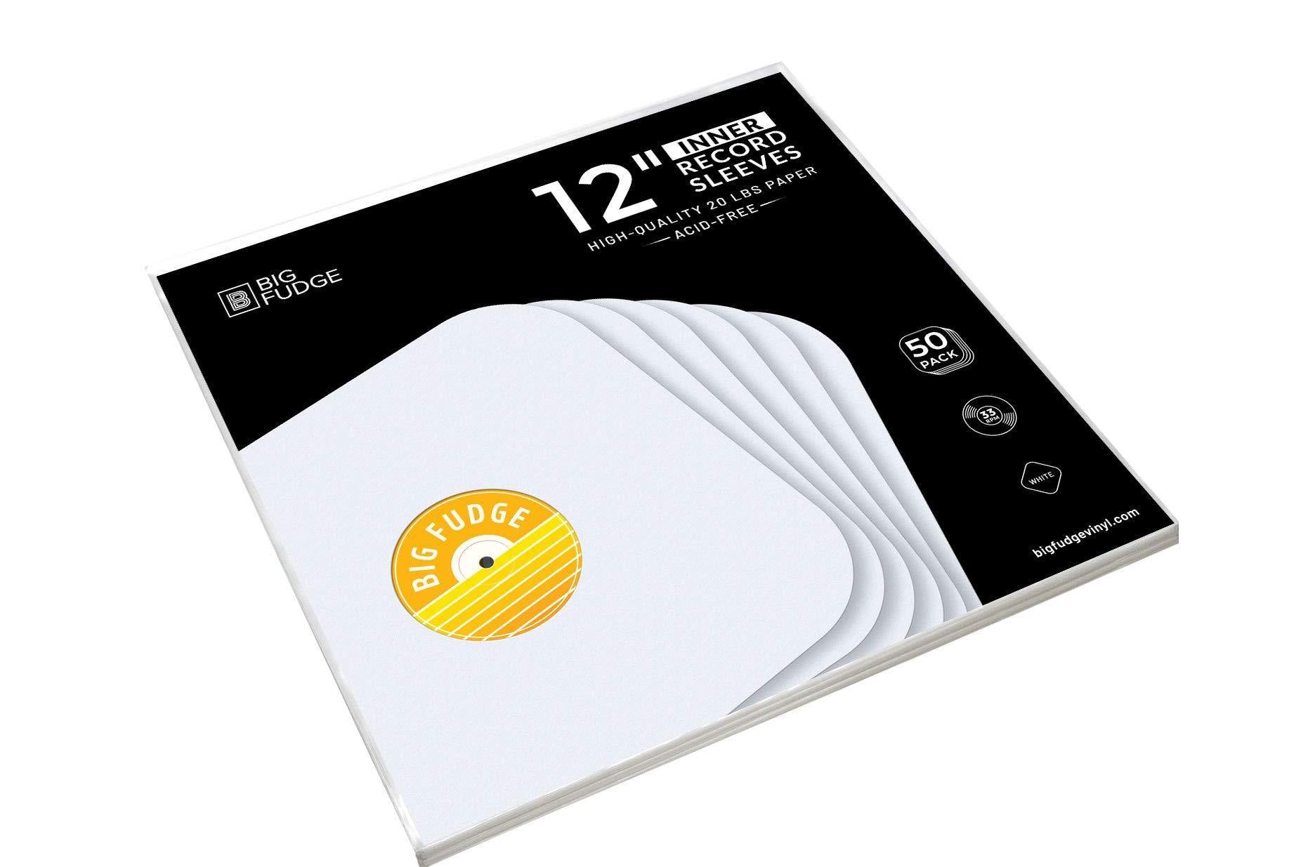 Big Fudge Vinyl Record Inner Sleeves 50x | Made from Heavyweight & Acid Free Paper - JOY2ESpree