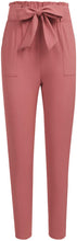 
                        
                          Load image into Gallery viewer, Freeprance Women's Pants Casual Trouser Paper Bag Pants Elastic Waist Slim Pockets
                        
                      