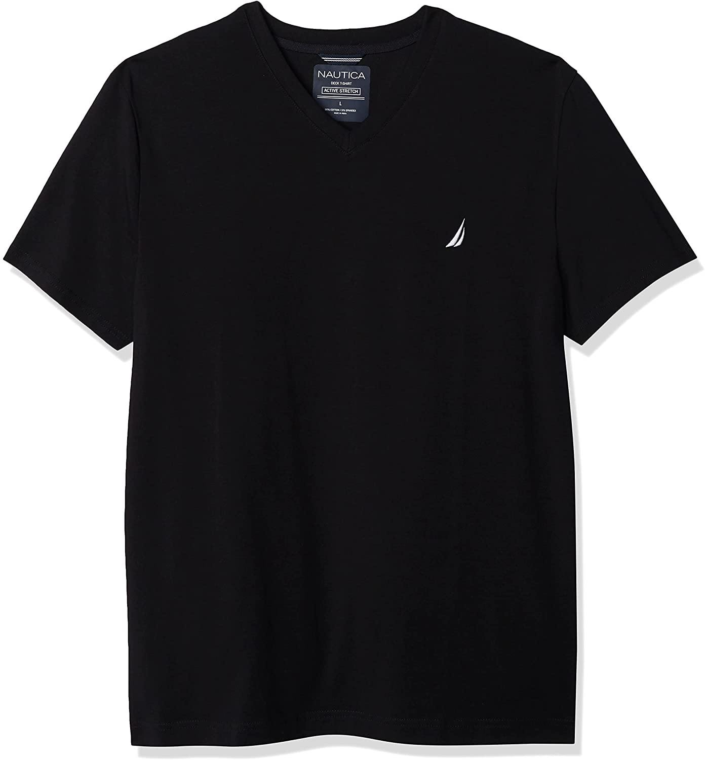 Nautica Men's Short Sleeve Solid Slim Fit V-Neck T-Shirt - JOY2ESpree